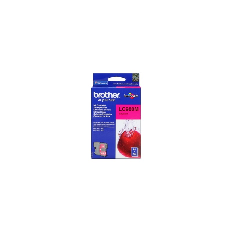 BROTHER CARTUCCIA D\'INCHIOSTRO MAGENTA LC980M LC-980 260 COPIE ORIGINALE BROTHER CARTUCCIA D\'INCHIOSTRO MAGENTA LC980M LC-980 260 COPIE ORIGINALE