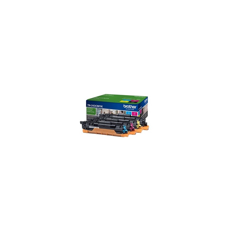 BROTHER MULTIPACK NERO / CIANO / MAGENTA / GIALLO TN-243CMYK ORIGINALE BROTHER MULTIPACK NERO / CIANO / MAGENTA / GIALLO TN-243CMYK ORIGINALE