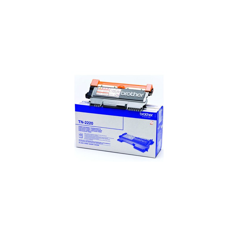 BROTHER TONER NERO TN-2220 2600 COPIE ORIGINALE BROTHER TONER NERO TN-2220 2600 COPIE ORIGINALE