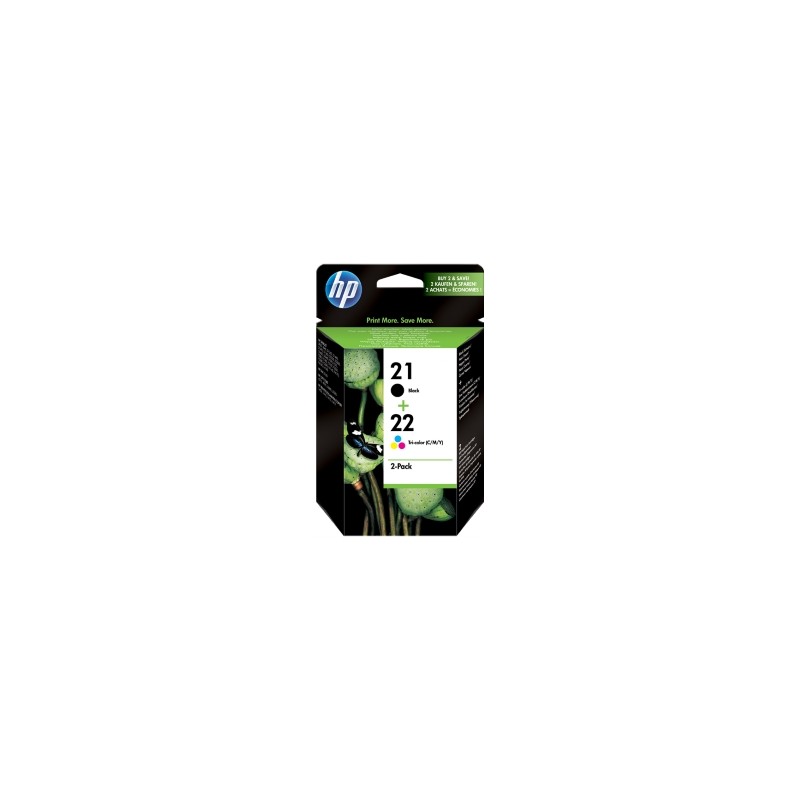 HP MULTIPACK NERO / DIFFERENTI COLORI SD367AE 21 + 22 CARTUCCE: HP 21 - C9351AE + HP 22 - C9352AE ORIGINALE HP MULTIPACK NERO / DIFFERENTI COLORI SD367AE 21 + 22 CARTUCCE: HP 21 - C9351AE + HP 22 - C9352AE ORIGINALE