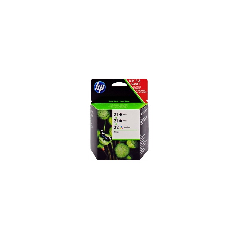 HP MULTIPACK NERO / DIFFERENTI COLORI SD400AE 21 + 22 INCHIOSTRO: 2X HP 21 - C9351AE + HP 22 - C9352AE HP MULTIPACK NERO / DIFFERENTI COLORI SD400AE 21 + 22 INCHIOSTRO: 2X HP 21 - C9351AE + HP 22 - C9352AE