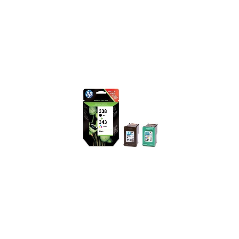 HP MULTIPACK NERO / DIFFERENTI COLORI SD449EE 338 + 343 INCHIOSTRO: HP 338 - C8765EE + HP 343 - C8766EE ORIGINALE HP MULTIPACK NERO / DIFFERENTI COLORI SD449EE 338 + 343 INCHIOSTRO: HP 338 - C8765EE + HP 343 - C8766EE ORIGINALE
