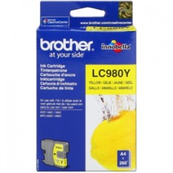 BROTHER CARTUCCIA D\'INCHIOSTRO GIALLO LC980Y LC-980 260 COPIE ORIGINALE