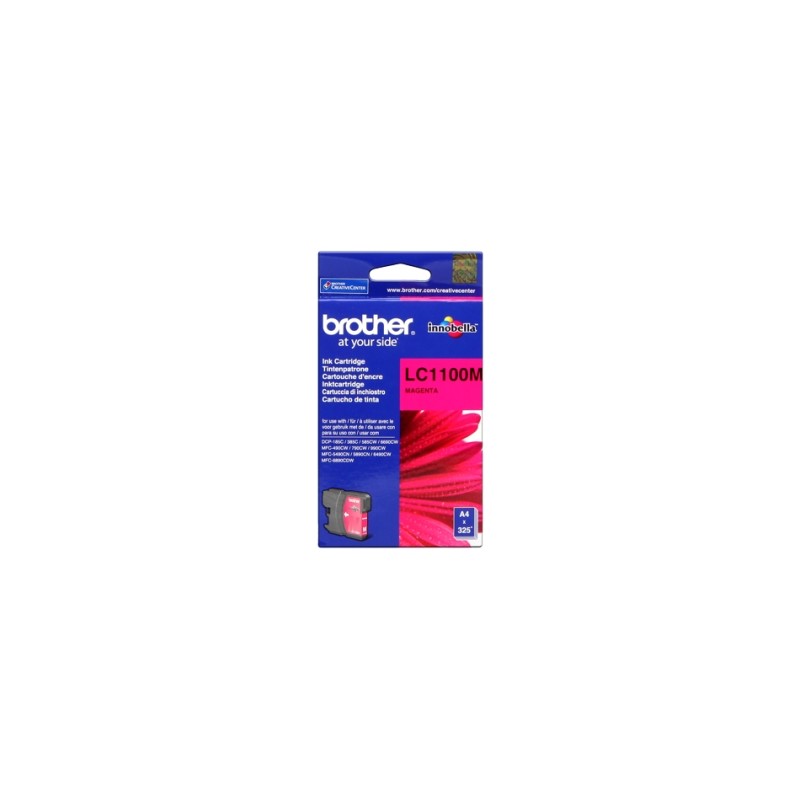 BROTHER CARTUCCIA D\'INCHIOSTRO MAGENTA LC1100M LC-1100 325 COPIE ORIGINALE BROTHER CARTUCCIA D\'INCHIOSTRO MAGENTA LC1100M LC-1100 325 COPIE ORIGINALE