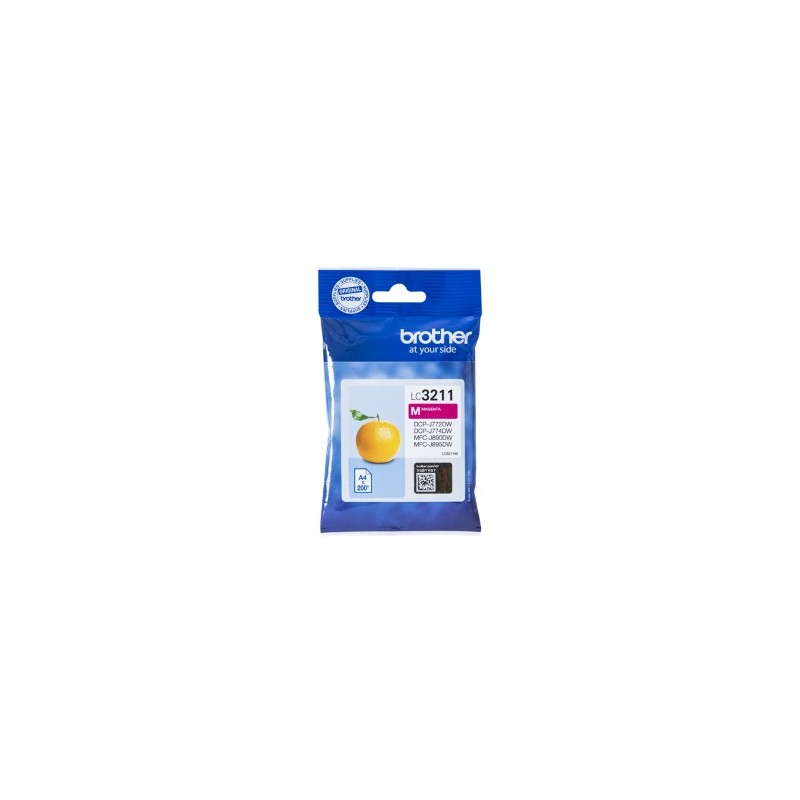 BROTHER CARTUCCIA D\'INCHIOSTRO MAGENTA LC3211M LC-3211 200 COPIE ORIGINALE BROTHER CARTUCCIA D\'INCHIOSTRO MAGENTA LC3211M LC-3211 200 COPIE ORIGINALE