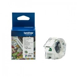 BROTHER ETICHETTE BIANCO SU VERDE CZ-1002 12 MM ROTOLO DI ETICHETTE COLORATE 12 MM X 5 M,  ORIGINALE