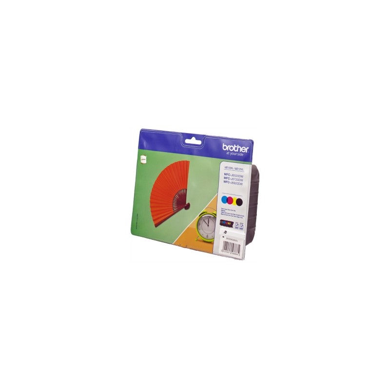 BROTHER MULTIPACK NERO / CIANO / MAGENTA / GIALLO LC-125XL-LC-129XL LC129XLVALBPDR 4 CARTU ORIGINALE BROTHER MULTIPACK NERO / CIANO / MAGENTA / GIALLO LC-125XL-LC-129XL LC129XLVALBPDR 4 CARTU ORIGINALE