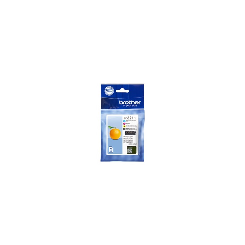 BROTHER MULTIPACK NERO / CIANO / MAGENTA / GIALLO LC-3211 LC3211VALDR ORIGINALE BROTHER MULTIPACK NERO / CIANO / MAGENTA / GIALLO LC-3211 LC3211VALDR ORIGINALE