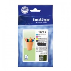 BROTHER MULTIPACK NERO / CIANO / MAGENTA / GIALLO LC-3217 LC3217VALDR ORIGINALE