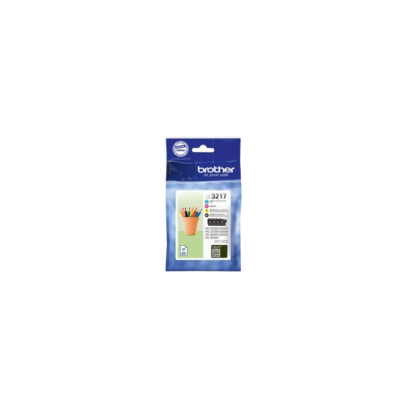 BROTHER MULTIPACK NERO / CIANO / MAGENTA / GIALLO LC-3217 LC3217VALDR ORIGINALE BROTHER MULTIPACK NERO / CIANO / MAGENTA / GIALLO LC-3217 LC3217VALDR ORIGINALE