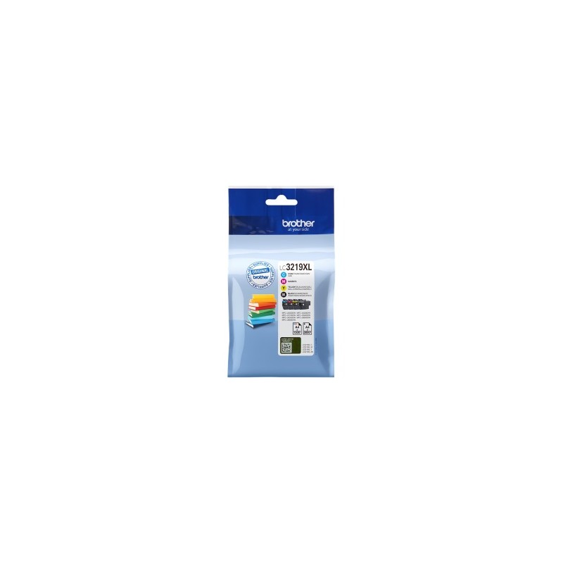 BROTHER MULTIPACK NERO / CIANO / MAGENTA / GIALLO LC-3219XL LC3219XLVALDR ORIGINALE BROTHER MULTIPACK NERO / CIANO / MAGENTA / GIALLO LC-3219XL LC3219XLVALDR ORIGINALE