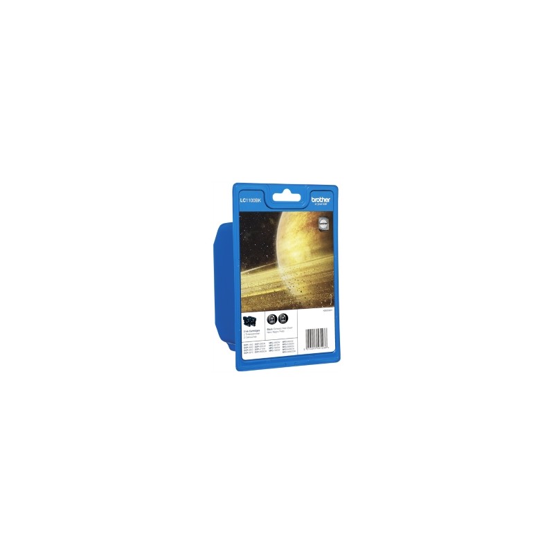 BROTHER MULTIPACK NERO LC-1100-BK LC1100BKBP2DR 2 CARTUCCE D\'INCHIOSTRO LC1100BK ORIGINALE BROTHER MULTIPACK NERO LC-1100-BK LC1100BKBP2DR 2 CARTUCCE D\'INCHIOSTRO LC1100BK ORIGINALE