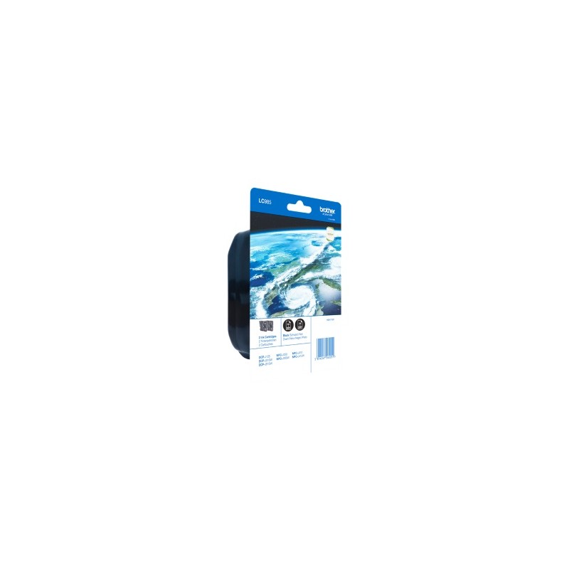 BROTHER MULTIPACK NERO LC-985-BK LC985BKBP2DR 2 CARTUCCE D\'INCHIOSTRO LC-985BK ORIGINALE BROTHER MULTIPACK NERO LC-985-BK LC985BKBP2DR 2 CARTUCCE D\'INCHIOSTRO LC-985BK ORIGINALE