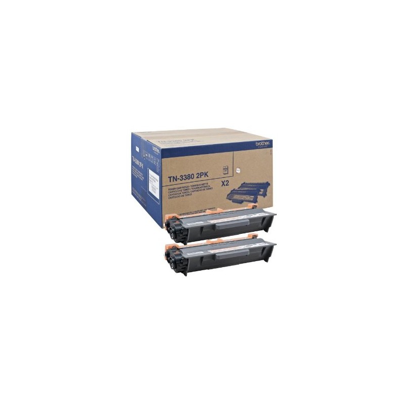 BROTHER MULTIPACK NERO TN-3380TWIN DOUBLE PACK 8.000 PAGINE CAD. ORIGINALE