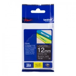 BROTHER NASTRO BIANCO SU NERO TZE-335 TZ-335 12 MM X 8 M, LAMINATO ORIGINALE