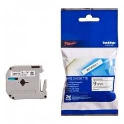BROTHER NASTRO NERO SU BIANCO M-K221BZ M-K221 9 MM X 8 M, NON LAMINATO ORIGINALE