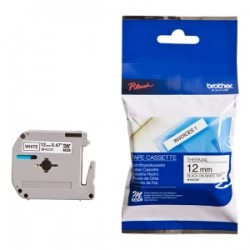 BROTHER NASTRO NERO SU BIANCO M-K231BZ M-K231 12 MM X 8 M, NON LAMINATO ORIGINALE