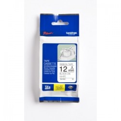 BROTHER NASTRO NERO SU BIANCO TZE-R231 TZ-R231 12 MM X 4 M, NASTRO PER SCRIVERE IN TESSUTO ORIGINALE
