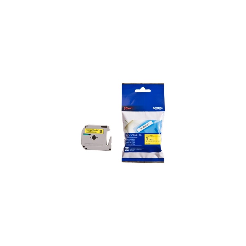 BROTHER NASTRO NERO SU GIALLO M-K621BZ M-K621 9 MM X 8 M, NON LAMINATO ORIGINALE BROTHER NASTRO NERO SU GIALLO M-K621BZ M-K621 9 MM X 8 M, NON LAMINATO ORIGINALE