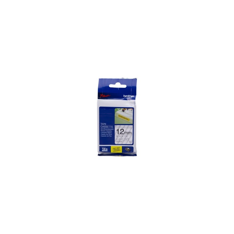 BROTHER NASTRO NERO SU TRASPARENTE TZE-S131 TZ-S131 12 MM X 8 M, LAMINATO ORIGINALE BROTHER NASTRO NERO SU TRASPARENTE TZE-S131 TZ-S131 12 MM X 8 M, LAMINATO ORIGINALE