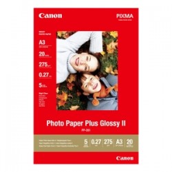 CANON CARTA BIANCO 2311B018 PP-201 CARTA FOTOGRAFICA, 13 X 18 CM, 275 G/MÂ², 20 FOGLI, GLO ORIGINALE