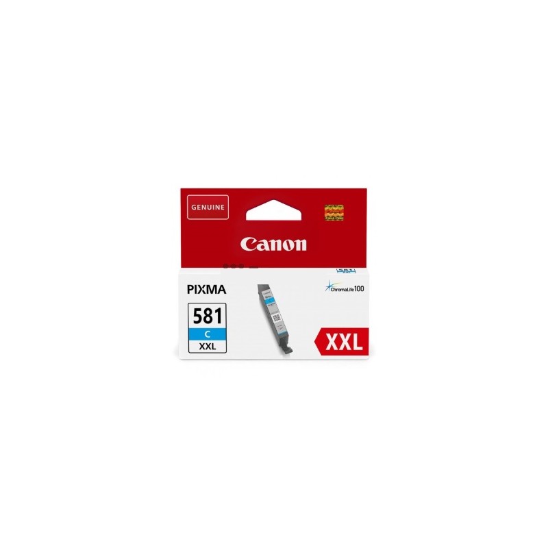CANON CARTUCCIA D\'INCHIOSTRO CIANO CLI-581C XXL 1995C001 820 COPIE 11,7ML ORIGINALE CANON CARTUCCIA D\'INCHIOSTRO CIANO CLI-581C XXL 1995C001 820 COPIE 11,7ML ORIGINALE