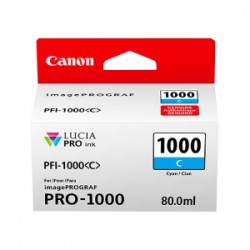 CANON CARTUCCIA D\'INCHIOSTRO CIANO PFI-1000C 0547C001 80ML ORIGINALE