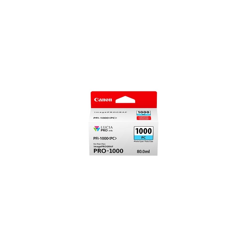 CANON CARTUCCIA D\'INCHIOSTRO CIANO PFI-1000PC 0550C001 80ML ORIGINALE CANON CARTUCCIA D\'INCHIOSTRO CIANO PFI-1000PC 0550C001 80ML ORIGINALE