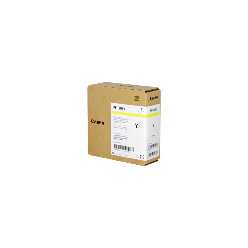 CANON CARTUCCIA D\'INCHIOSTRO GIALLO PFI-306Y 6660B001 330ML ORIGINALE CANON CARTUCCIA D\'INCHIOSTRO GIALLO PFI-306Y 6660B001 330ML ORIGINALE