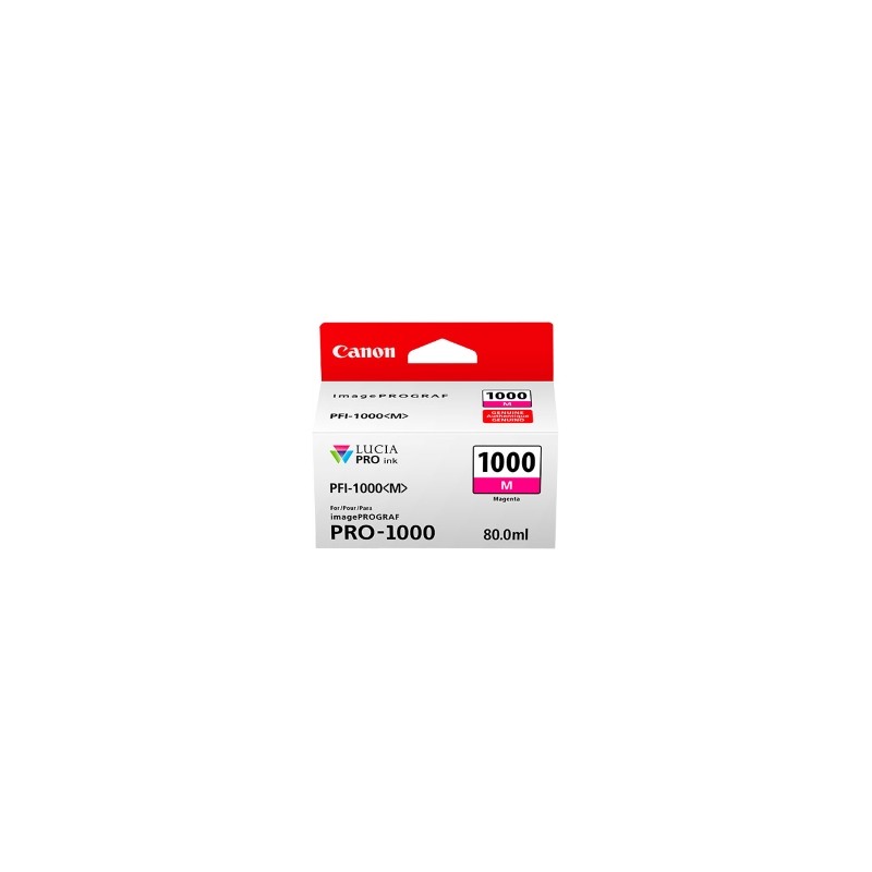 CANON CARTUCCIA D\'INCHIOSTRO MAGENTA PFI-1000M 0548C001 80ML ORIGINALE CANON CARTUCCIA D\'INCHIOSTRO MAGENTA PFI-1000M 0548C001 80ML ORIGINALE