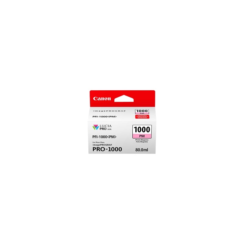 CANON CARTUCCIA D\'INCHIOSTRO MAGENTA PFI-1000PM 0551C001 80ML ORIGINALE CANON CARTUCCIA D\'INCHIOSTRO MAGENTA PFI-1000PM 0551C001 80ML ORIGINALE