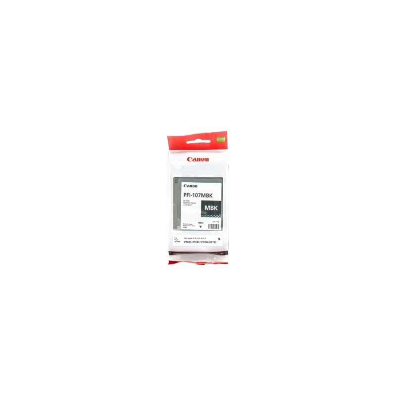 CANON CARTUCCIA D\'INCHIOSTRO NERO (OPACO) PFI-107MBK 6704B001 130ML ORIGINALE