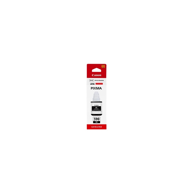 CANON CARTUCCIA D\'INCHIOSTRO NERO GI-590BK 1603C001 6000 COPIE 135ML VASOIO PER L\' INCHIOS ORIGINALE CANON CARTUCCIA D\'INCHIOSTRO NERO GI-590BK 1603C001 6000 COPIE 135ML VASOIO PER L\' INCHIOS ORIGINALE