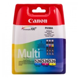 CANON MULTIPACK CIANO / MAGENTA / GIALLO CLI-526 4541B009 CLI-526C + CLI-526M + CLI-526Y ORIGINALE