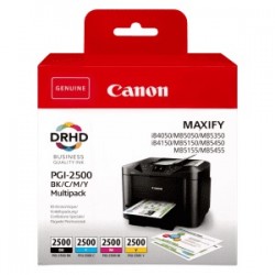 CANON MULTIPACK NERO / CIANO / MAGENTA / GIALLO PGI-2500 9290B004 ORIGINALE