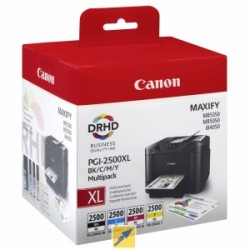 CANON MULTIPACK NERO / CIANO / MAGENTA / GIALLO PGI-2500 XL 9254B004 ORIGINALE