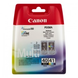 CANON MULTIPACK NERO / DIFFERENTI COLORI PG-40 + CL-41 0615B043 PG-40 + CL-41 ORIGINALE