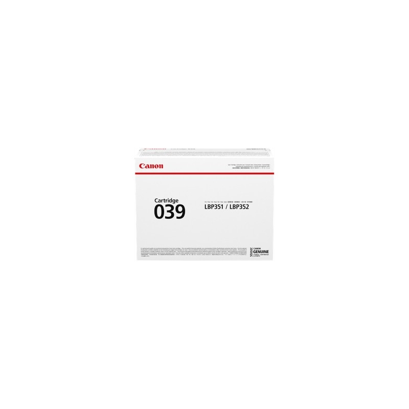 CANON TONER NERO 039 0287C001 11000 COPIE ORIGINALE CANON TONER NERO 039 0287C001 11000 COPIE ORIGINALE