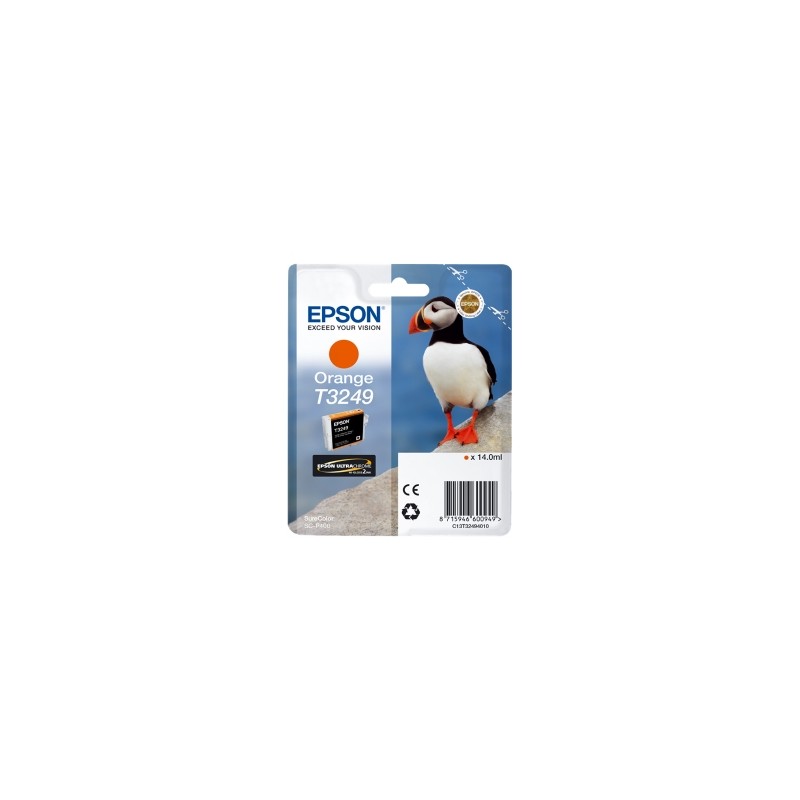 EPSON CARTUCCIA D\'INCHIOSTRO ARANCIONE C13T32494010 T3249 980 COPIE 14ML ORIGINALE EPSON CARTUCCIA D\'INCHIOSTRO ARANCIONE C13T32494010 T3249 980 COPIE 14ML ORIGINALE