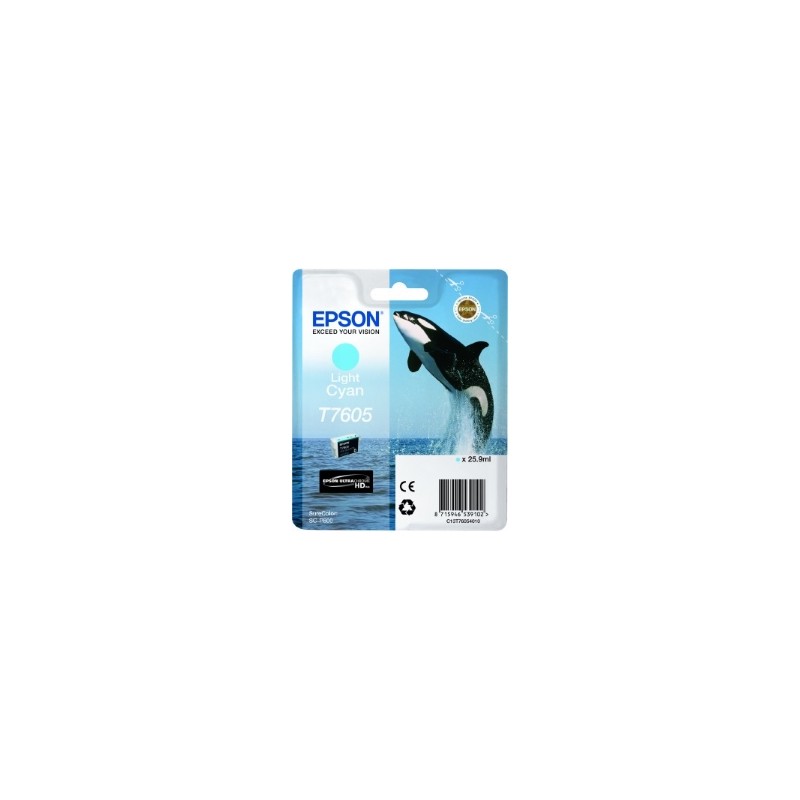 EPSON CARTUCCIA D\'INCHIOSTRO CIANO (CHIARO) C13T76054010 T7605 25,9ML ULTRACHROME HD ORIGINALE EPSON CARTUCCIA D\'INCHIOSTRO CIANO (CHIARO) C13T76054010 T7605 25,9ML ULTRACHROME HD ORIGINALE