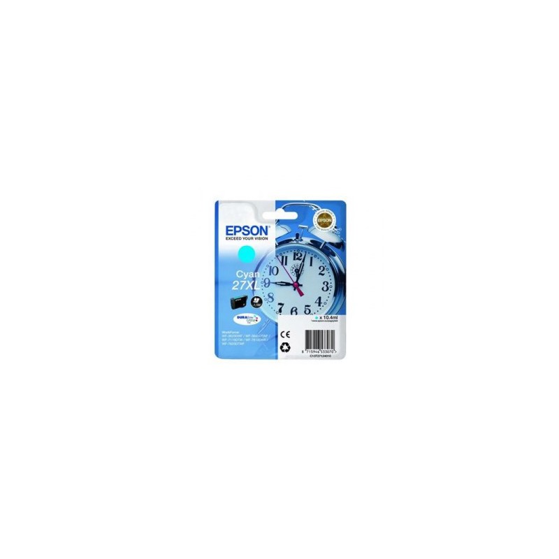 EPSON CARTUCCIA D\'INCHIOSTRO CIANO C13T27124012 T2712 1100 COPIE 10,4ML XL ORIGINALE EPSON CARTUCCIA D\'INCHIOSTRO CIANO C13T27124012 T2712 1100 COPIE 10,4ML XL ORIGINALE