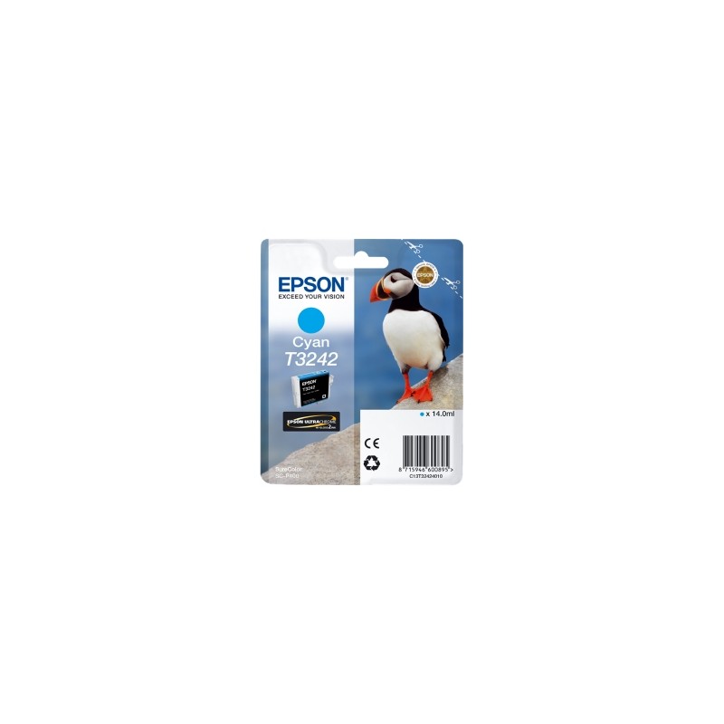 EPSON CARTUCCIA D\'INCHIOSTRO CIANO C13T32424010 T3242 980 COPIE 14ML ORIGINALE EPSON CARTUCCIA D\'INCHIOSTRO CIANO C13T32424010 T3242 980 COPIE 14ML ORIGINALE