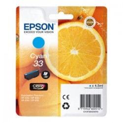 EPSON CARTUCCIA D\'INCHIOSTRO CIANO C13T33424012 T3342 300 COPIE 4,5ML C13T33424010 ORIGINALE