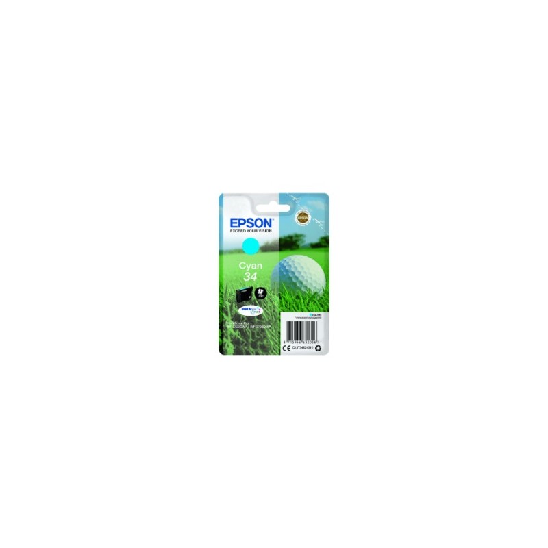 EPSON CARTUCCIA D\'INCHIOSTRO CIANO C13T34624010 T3462 300 COPIE 4,2ML ORIGINALE EPSON CARTUCCIA D\'INCHIOSTRO CIANO C13T34624010 T3462 300 COPIE 4,2ML ORIGINALE