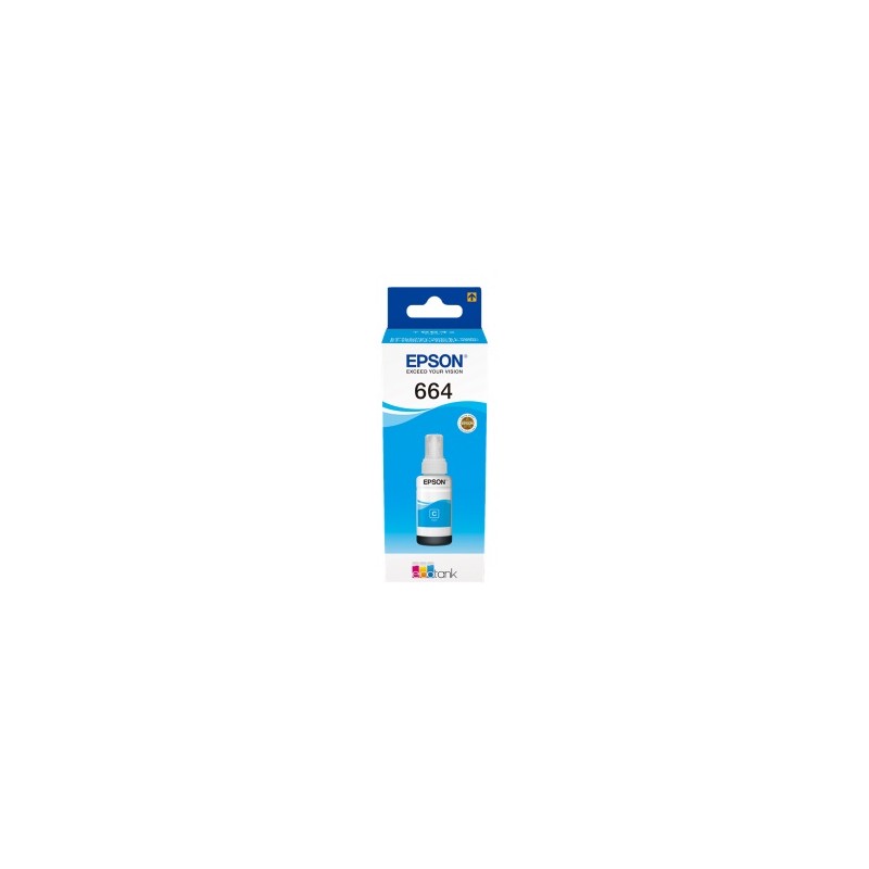 EPSON CARTUCCIA D\'INCHIOSTRO CIANO C13T664240 664 7500 COPIE 70ML ORIGINALE EPSON CARTUCCIA D\'INCHIOSTRO CIANO C13T664240 664 7500 COPIE 70ML ORIGINALE