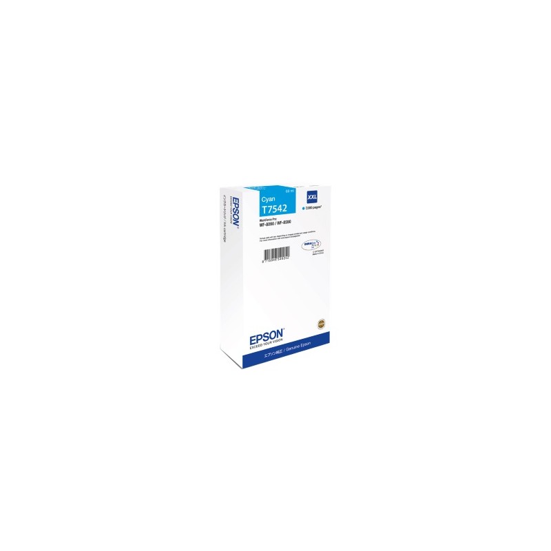 EPSON CARTUCCIA D\'INCHIOSTRO CIANO C13T754240 T7542 XXL 7000 COPIE 69ML XXL ORIGINALE EPSON CARTUCCIA D\'INCHIOSTRO CIANO C13T754240 T7542 XXL 7000 COPIE 69ML XXL ORIGINALE