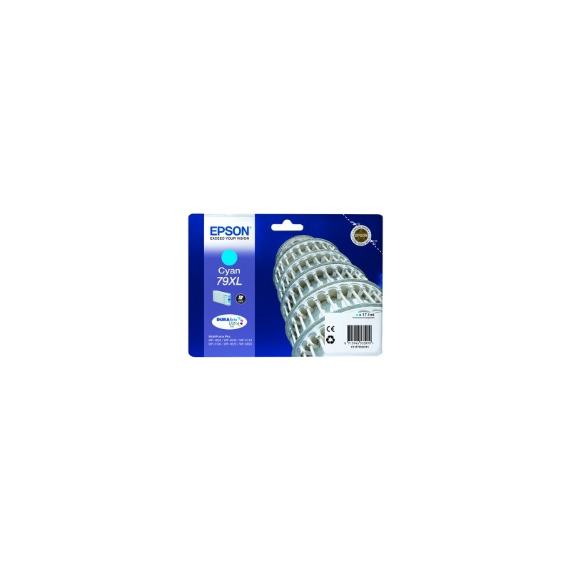 EPSON CARTUCCIA D\'INCHIOSTRO CIANO C13T79024010 T7902 2000 COPIE 17,1ML 79XL ORIGINALE EPSON CARTUCCIA D\'INCHIOSTRO CIANO C13T79024010 T7902 2000 COPIE 17,1ML 79XL ORIGINALE