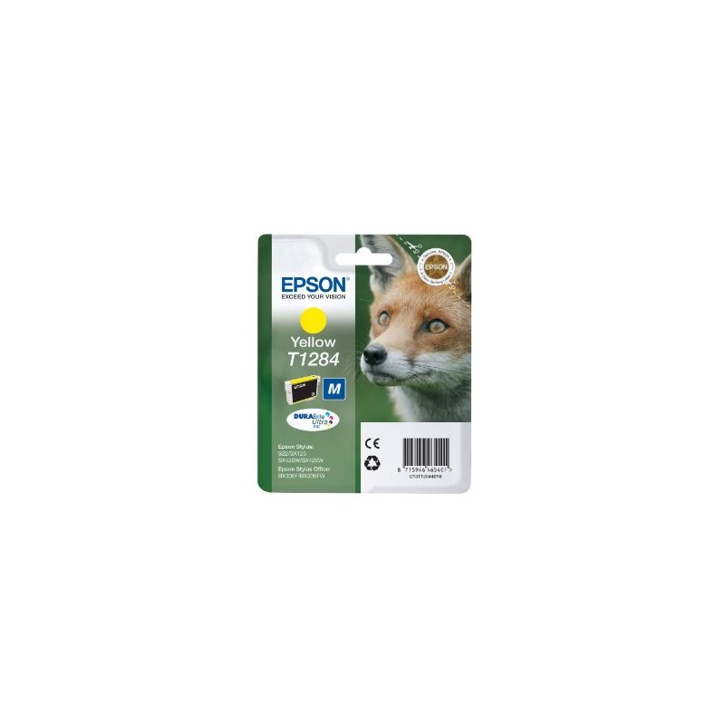 EPSON CARTUCCIA D\'INCHIOSTRO GIALLO C13T12844012 T1284 225 COPIE 3,5ML ORIGINALE EPSON CARTUCCIA D\'INCHIOSTRO GIALLO C13T12844012 T1284 225 COPIE 3,5ML ORIGINALE