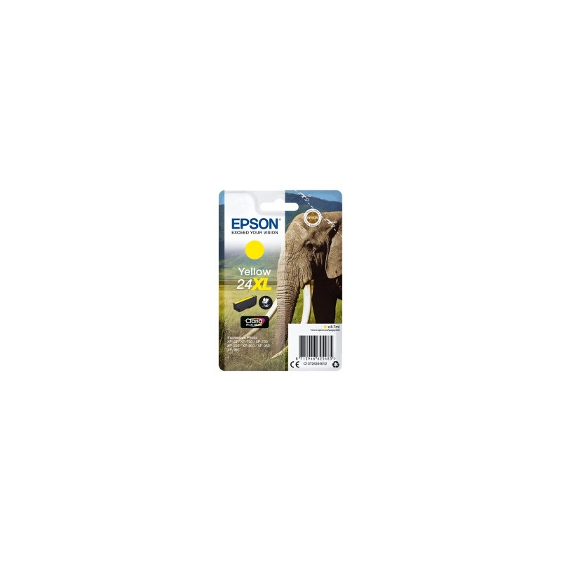 EPSON CARTUCCIA D\'INCHIOSTRO GIALLO C13T24344012 T2434 740 COPIE 8,7ML XL ORIGINALE EPSON CARTUCCIA D\'INCHIOSTRO GIALLO C13T24344012 T2434 740 COPIE 8,7ML XL ORIGINALE
