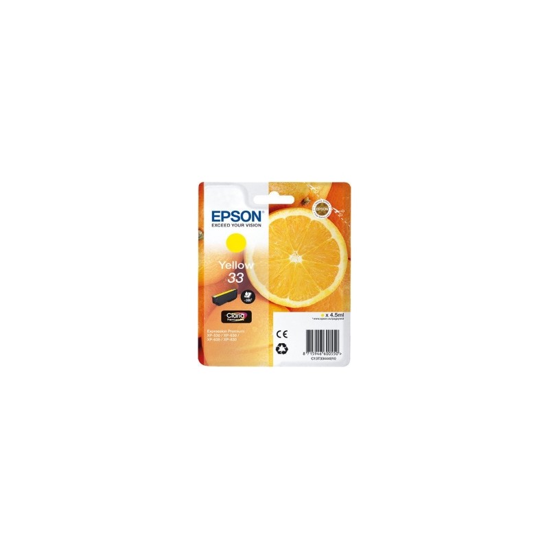 EPSON CARTUCCIA D\'INCHIOSTRO GIALLO C13T33444012 T3344 300 COPIE 4,5ML ORIGINALE EPSON CARTUCCIA D\'INCHIOSTRO GIALLO C13T33444012 T3344 300 COPIE 4,5ML ORIGINALE